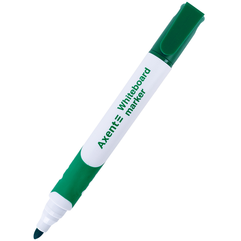 Маркер Axent Whiteboard Comfort Grip 2552-04-A, 2 мм, круглий зелений